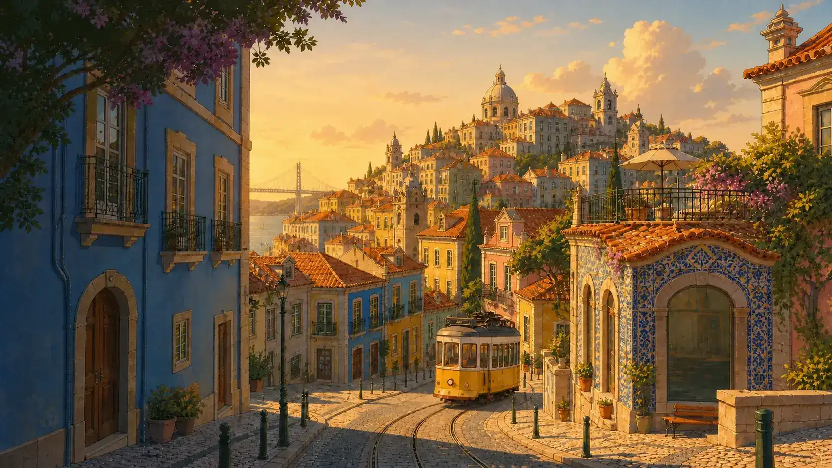 Lisboa durante a hora dourada
